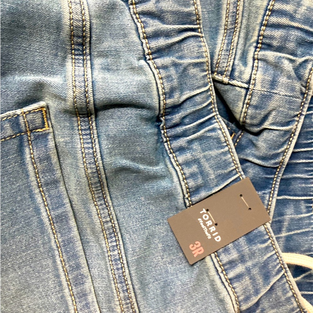 Torrid Light Blue Straight Leg Pants - Picture 3 of 4